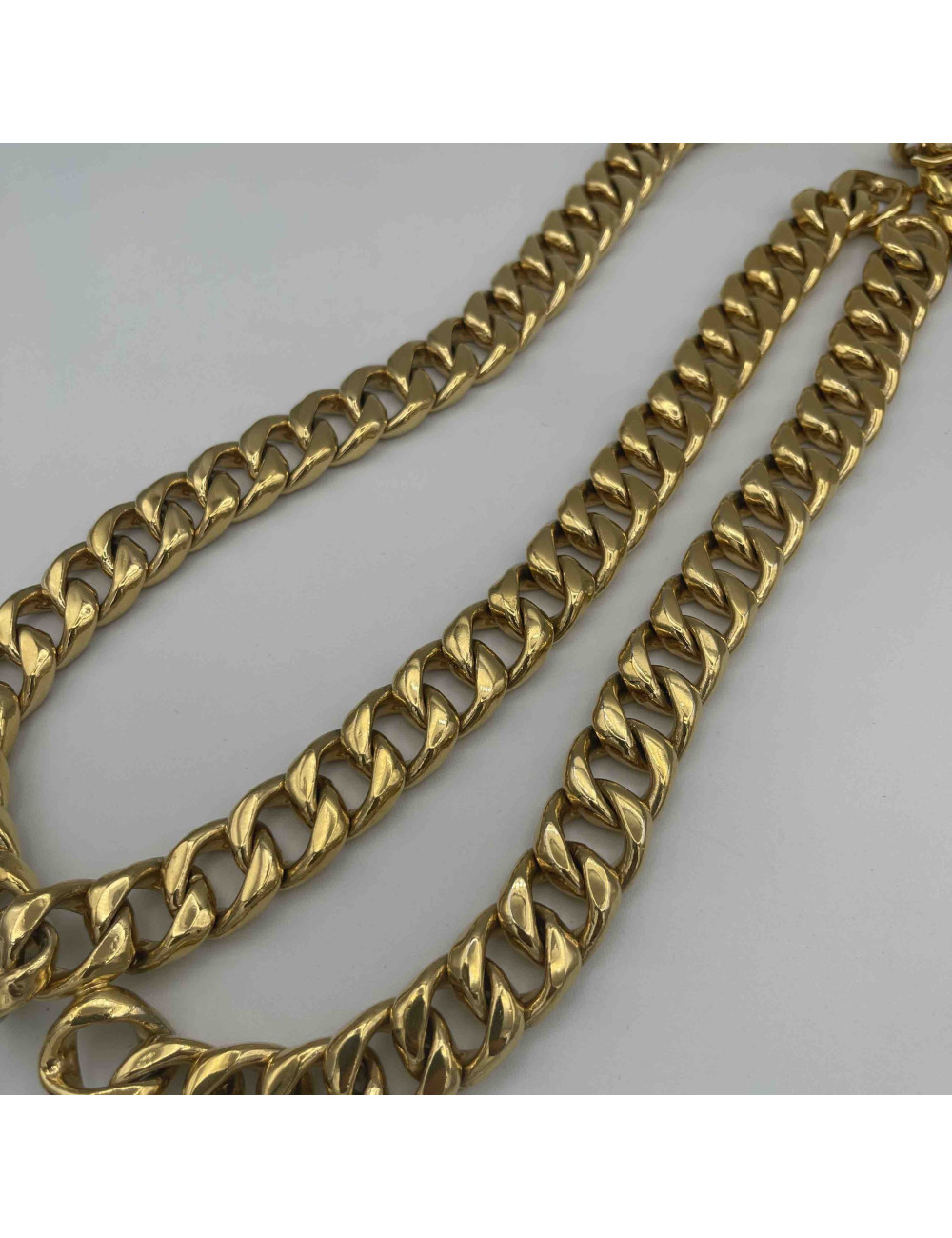 Ceinture vintage double rangs CHANEL doré