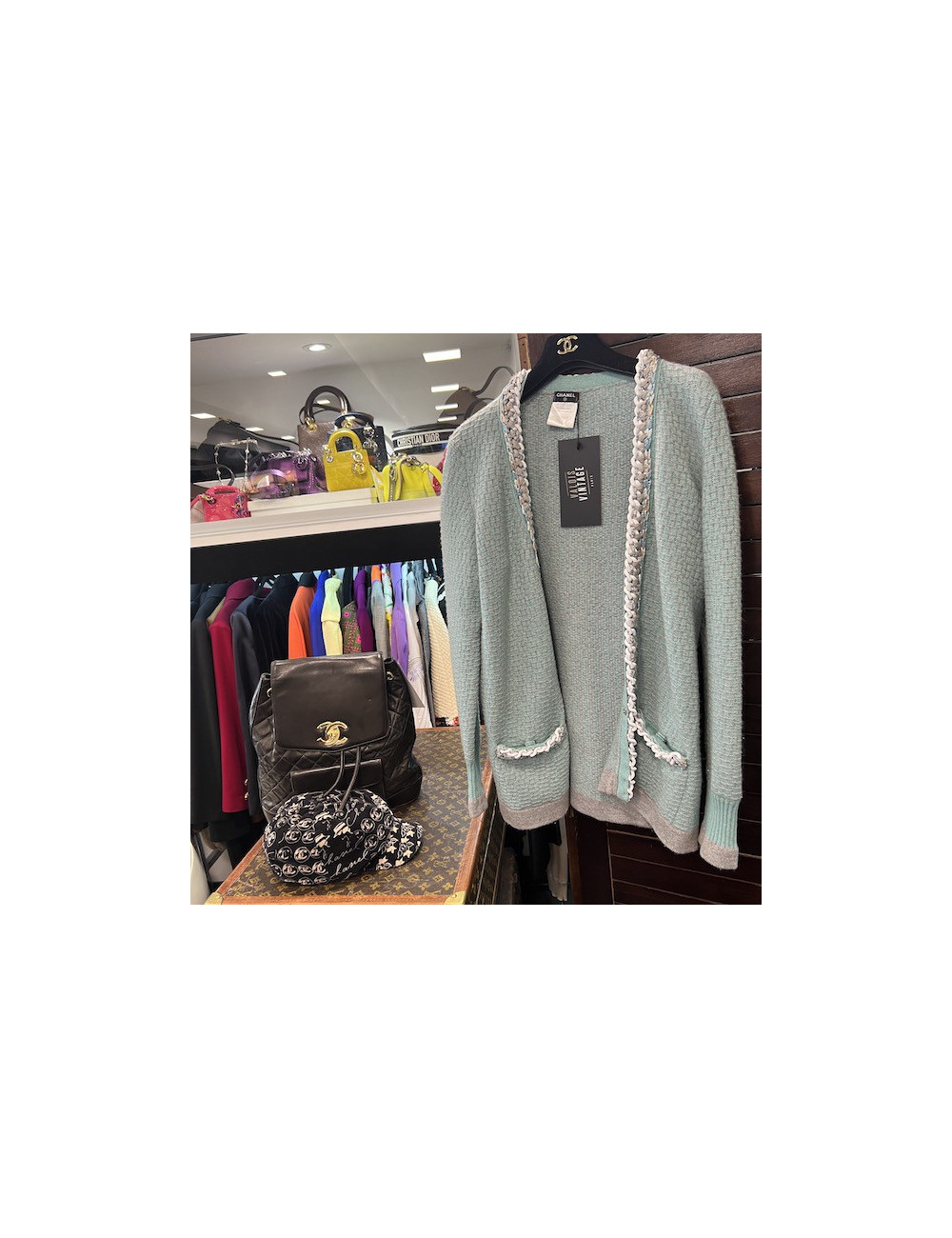 Cardigan T38 CHANEL 100 % cachemire 