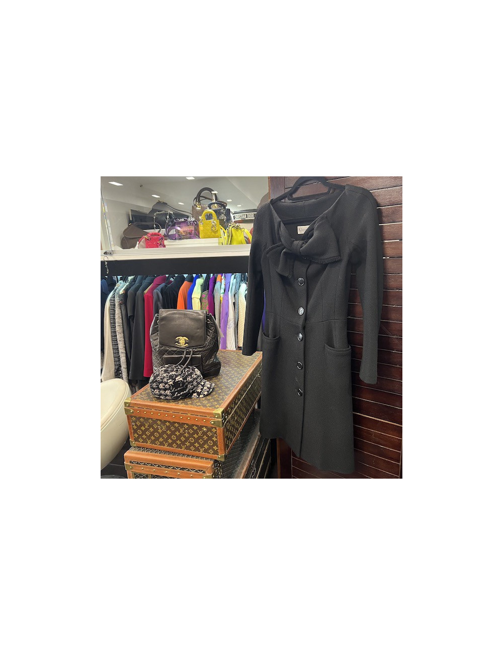 Robe T 38 DIOR laine noire