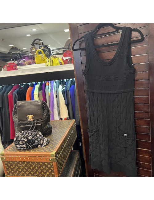 Robe T 38 CHANEL Stretch noir