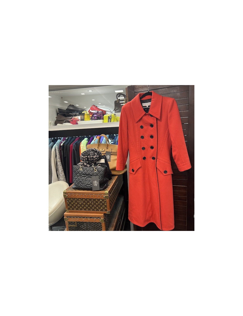 Manteau T 38 YVES SAINTY LAURENT Rive Gauche rouge