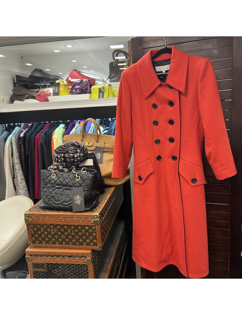 Manteau T 38 YVES SAINTY LAURENT Rive Gauche rouge