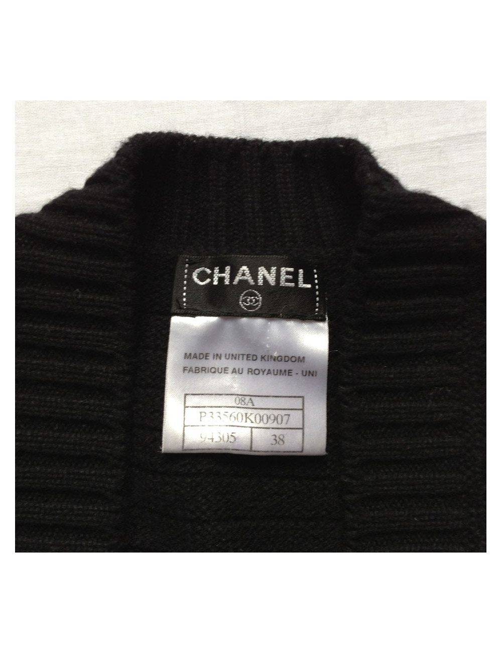 Long gilet CHANEL noir T 38
