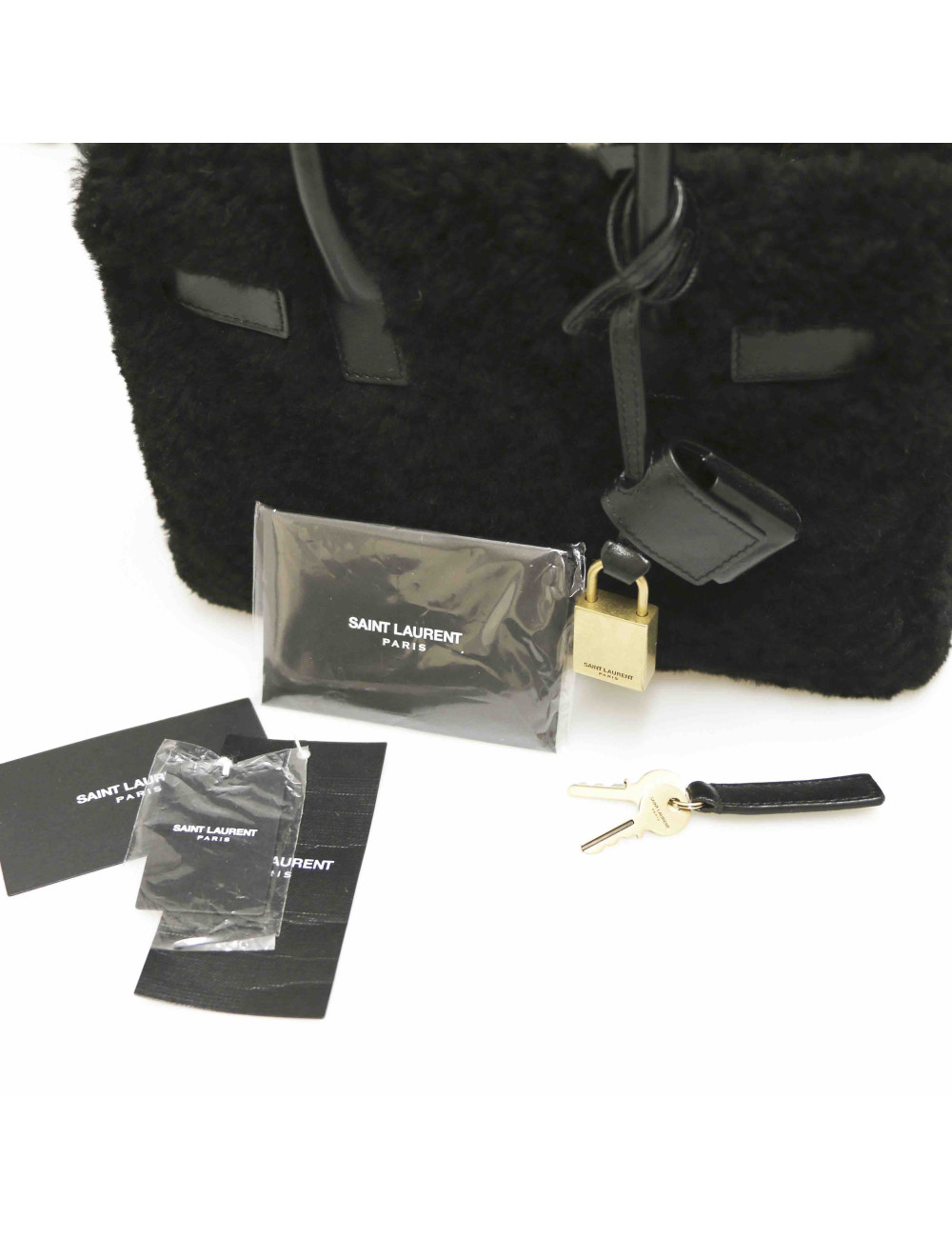 Sac Nano Sac De Jour SAINT LAURENT peau lainée