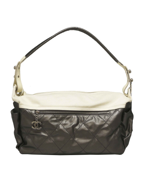 Sac de sport CHANEL toile gris