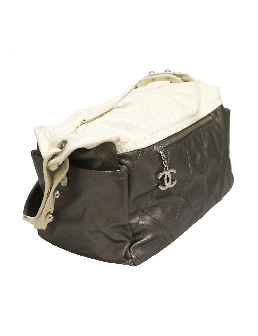 Sac de sport CHANEL toile gris