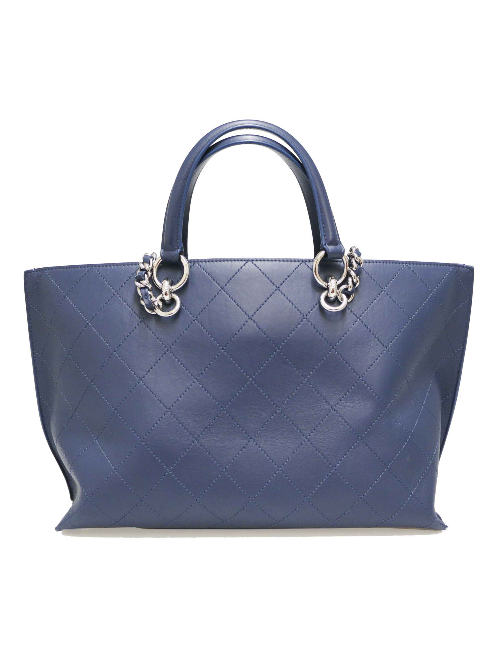 CHANEL Tote Bag in Blue Leather - Occasion Certified Authentic