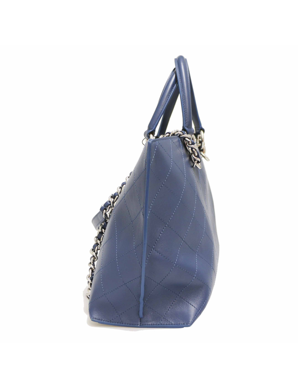 Cabas CHANEL cuir bleu