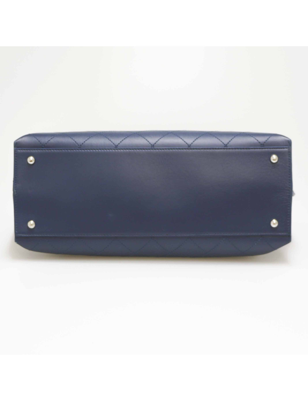 Cabas CHANEL cuir bleu