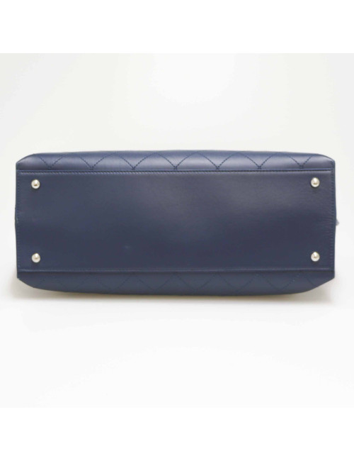 Cabas CHANEL cuir bleu