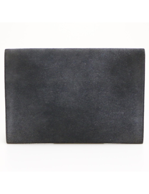 Pochette HERMES daim gris