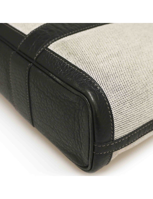 Gardin file HERMES toile et cuir noir