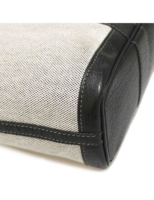 Gardin file HERMES toile et cuir noir