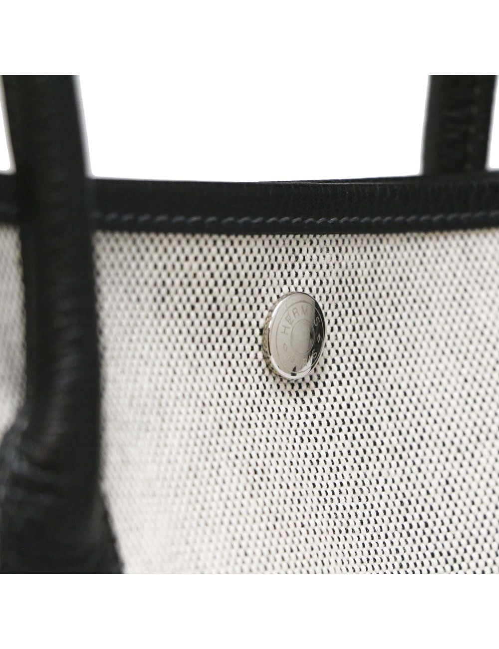 Gardin file HERMES toile et cuir noir