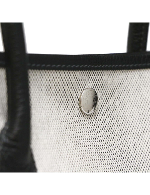 Gardin file HERMES toile et cuir noir