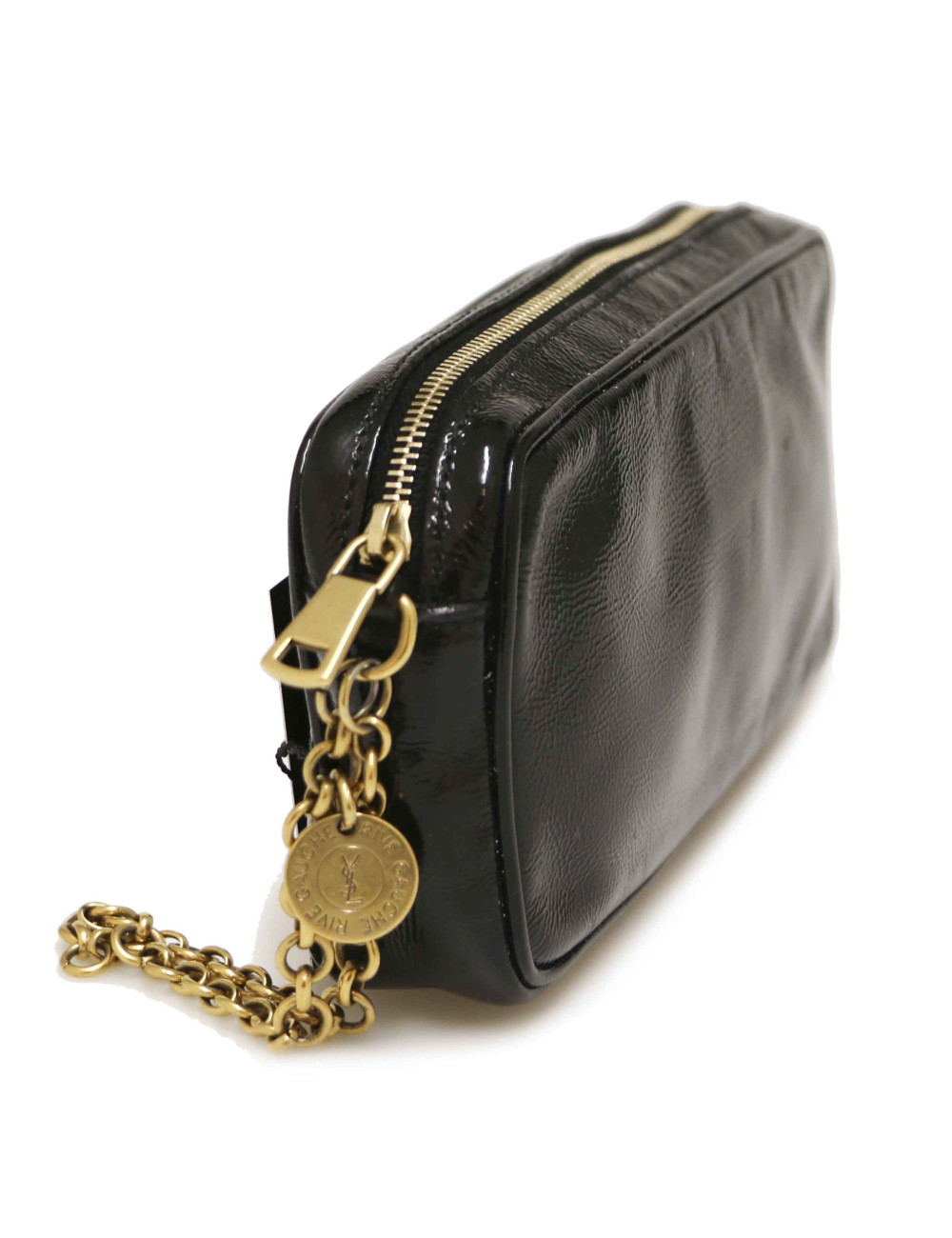 Pochette YSL vernis noire : occasion certifiée authentique