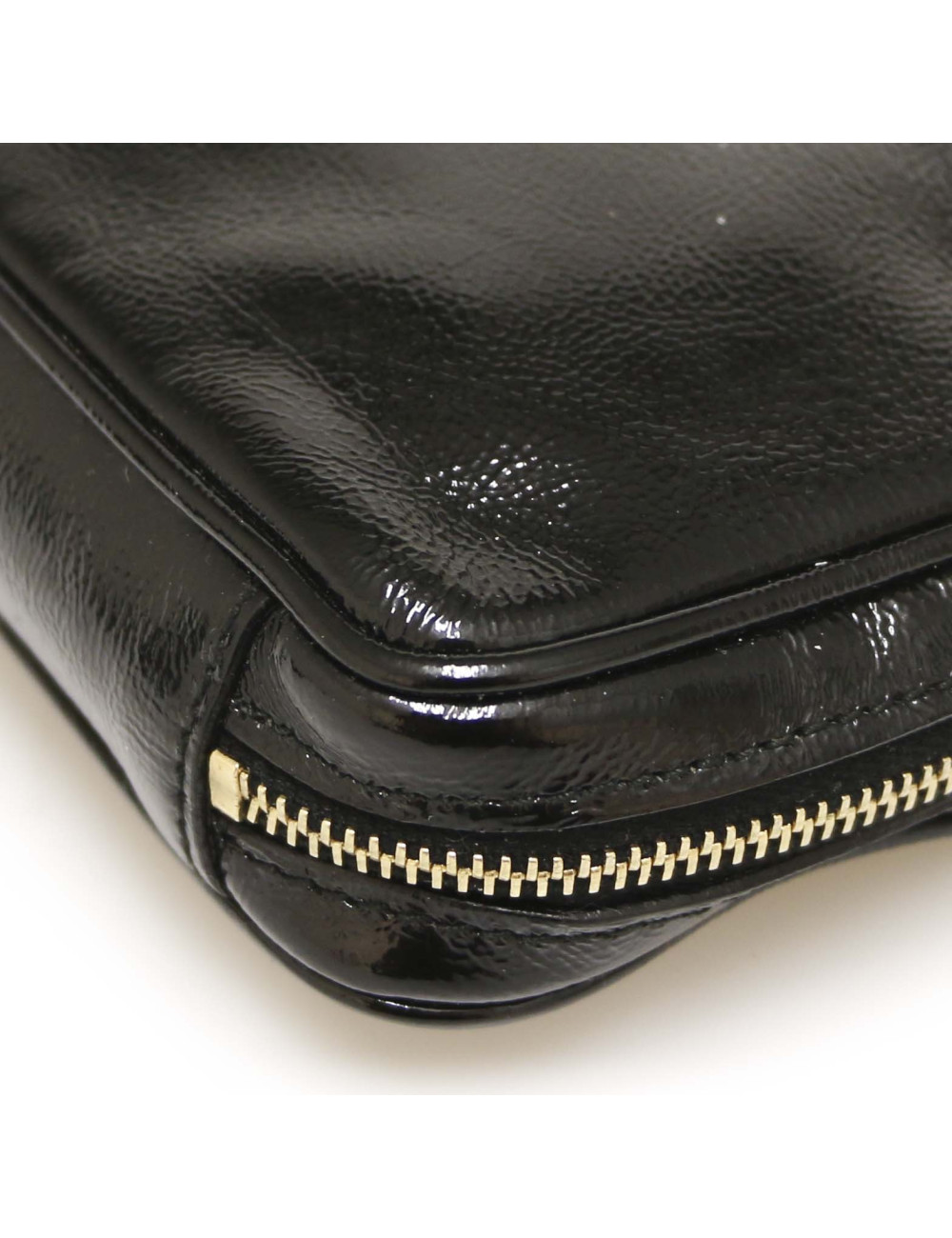 Pochette YSL vernis noire : occasion certifiée authentique