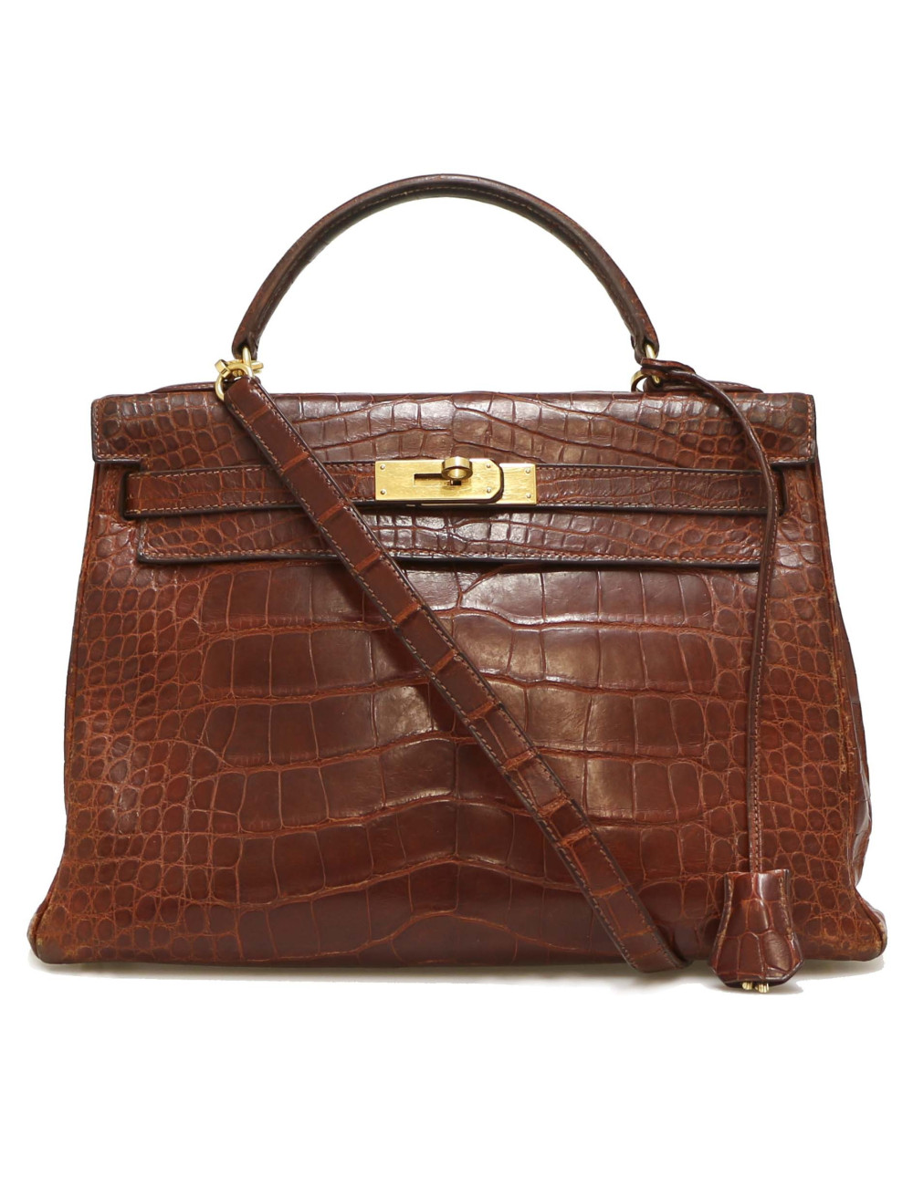 Kelly 32 HERMES alligator Mississipi fauve mat