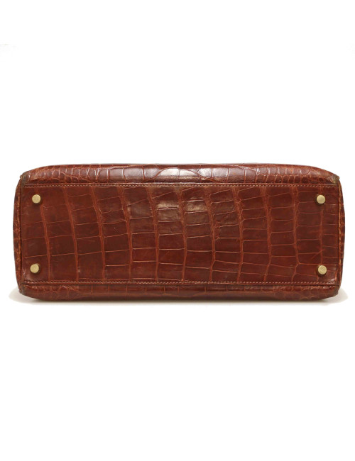 Kelly 32 HERMES alligator Mississipi fauve mat