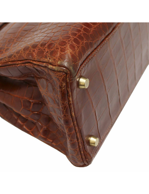 Kelly 32 HERMES alligator Mississipi fauve mat