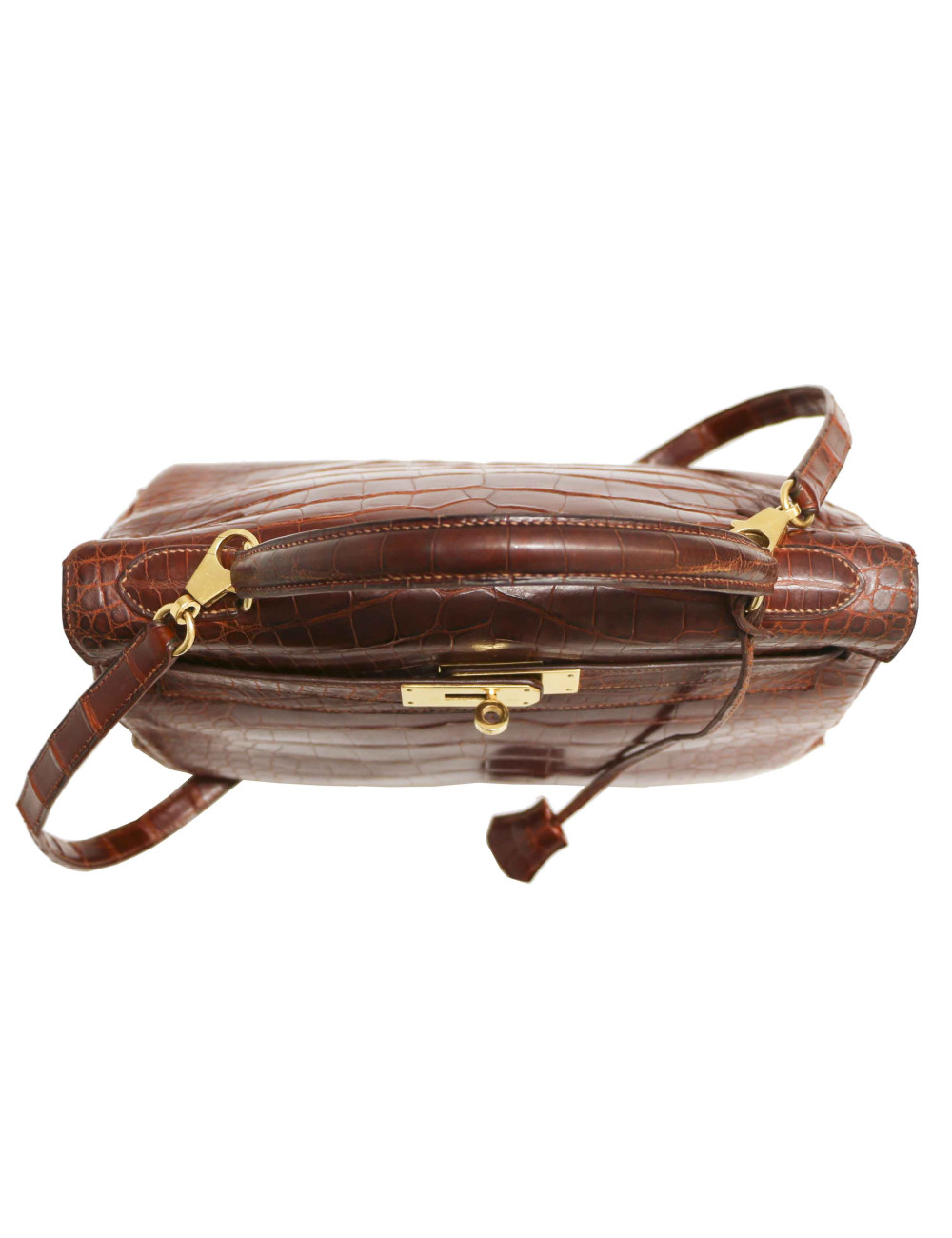 Kelly 32 HERMES alligator Mississipi fauve mat