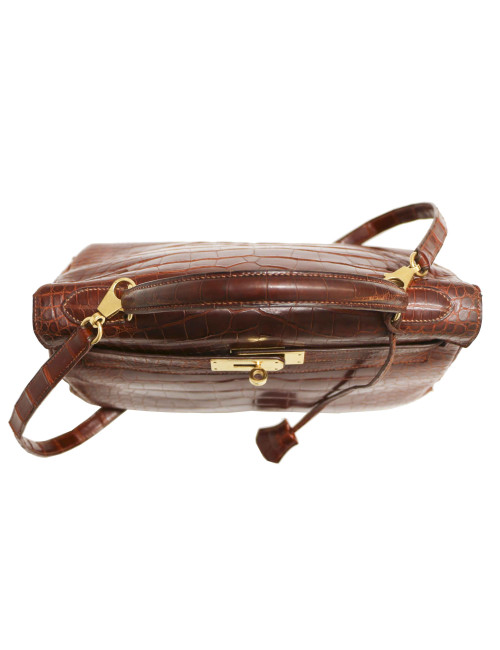 Kelly 32 HERMES alligator Mississipi fauve mat