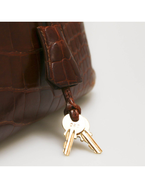 Kelly 32 HERMES alligator Mississipi fauve mat