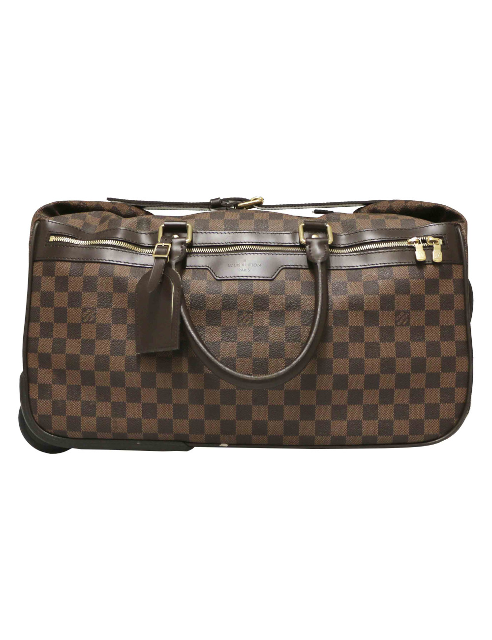 Valise cabine LOUIS VUITTON toile damier marron