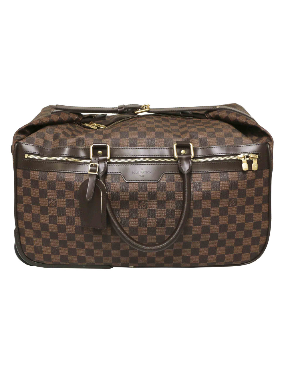 Valise cabine LOUIS VUITTON toile damier marron