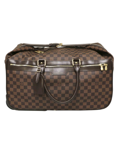 Valise cabine LOUIS VUITTON toile damier marron
