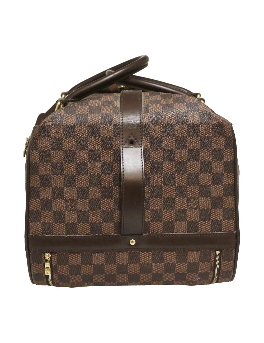 Valise cabine LOUIS VUITTON toile damier marron