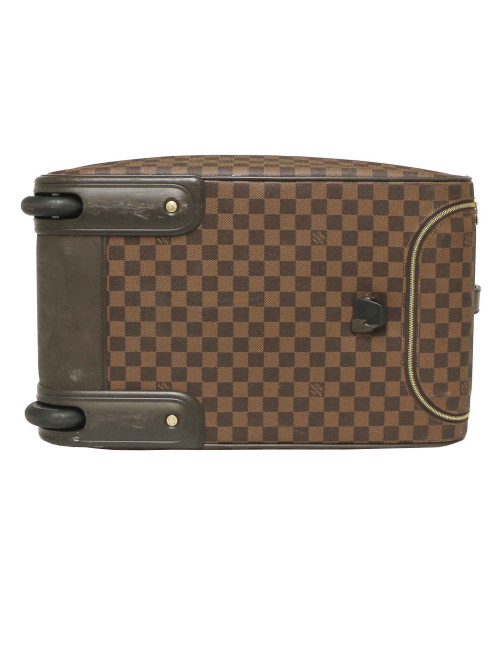 Valise cabine LOUIS VUITTON toile damier marron