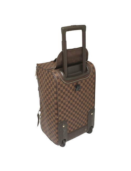 Valise cabine LOUIS VUITTON toile damier marron