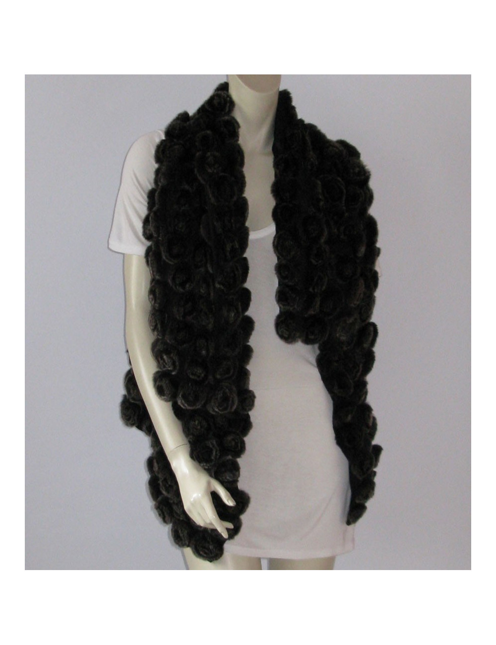 Veste YVES SALOMON fourrure ss manches