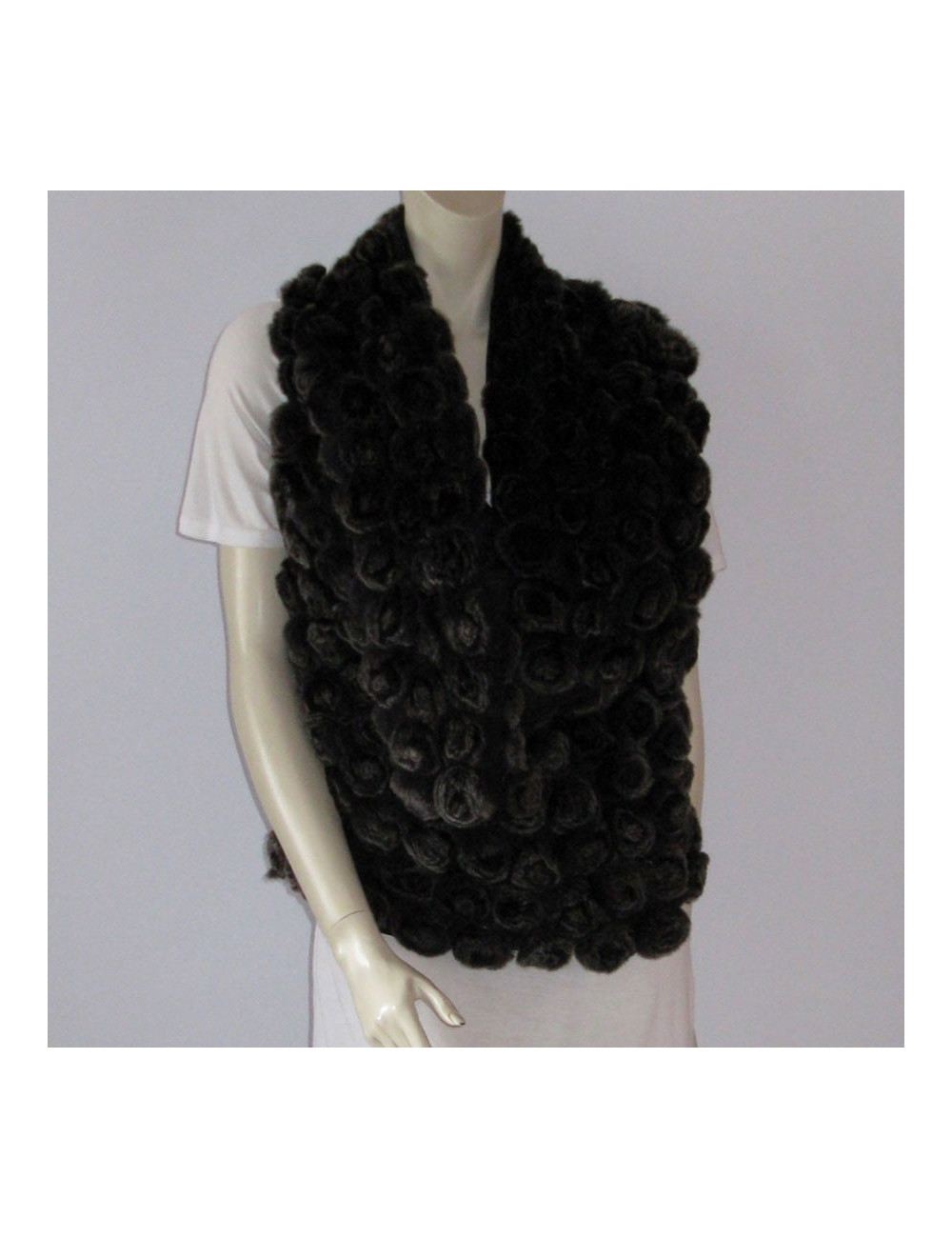 Veste YVES SALOMON fourrure ss manches