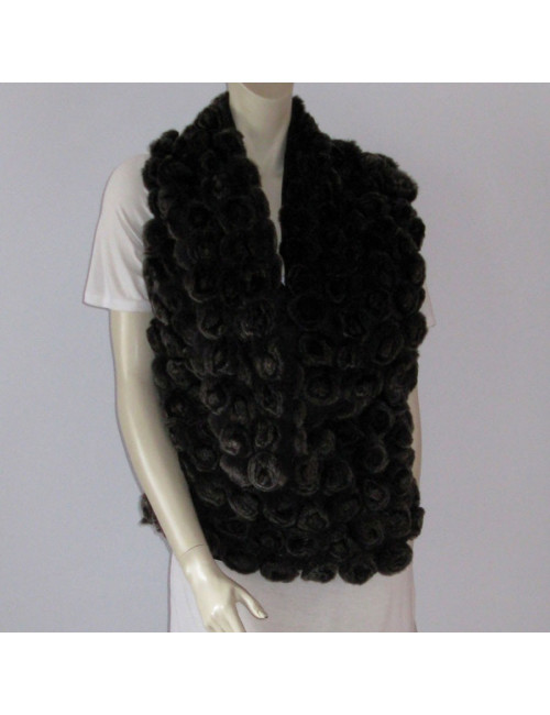 Veste YVES SALOMON fourrure ss manches