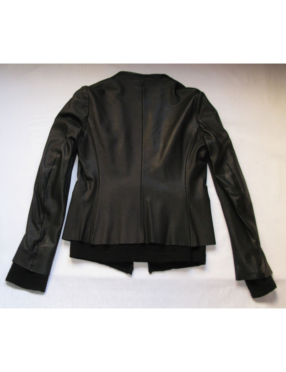 veste ISAAC SELLAM cuir et cachemire t 40 fr