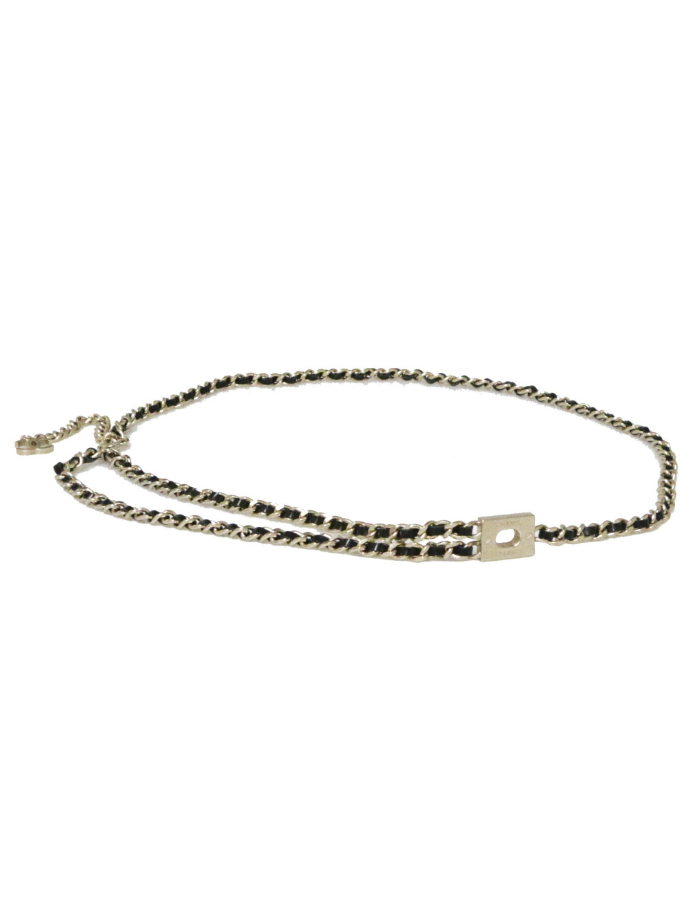 Ceinture CHANEL chaine entrelacée cuir