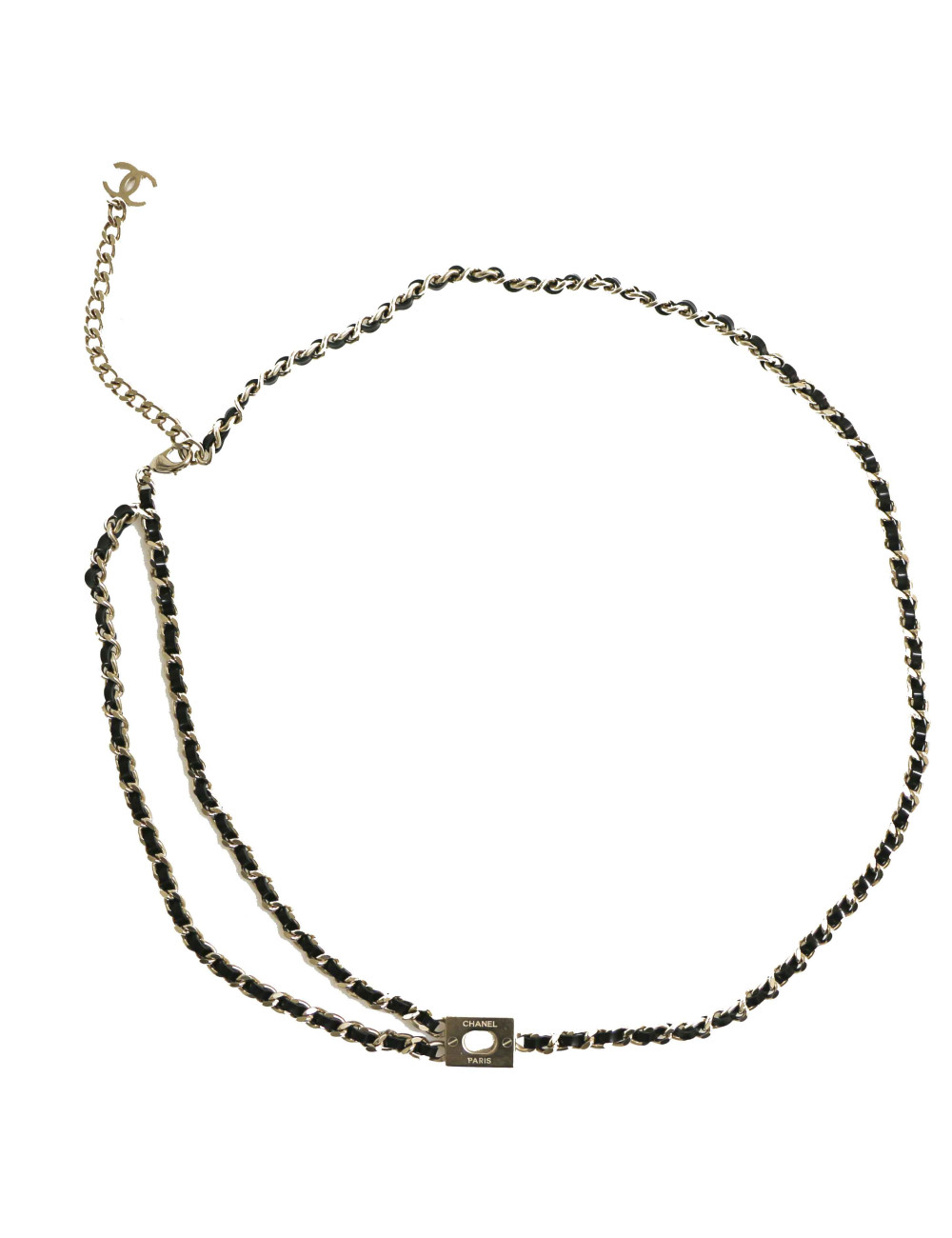 Ceinture CHANEL chaine entrelacée cuir