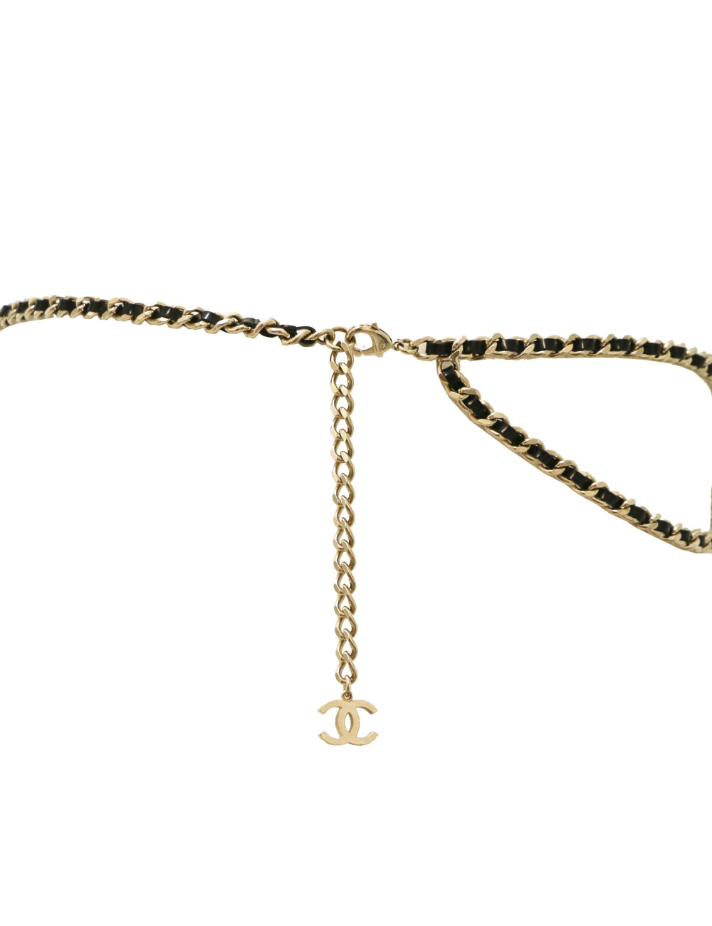 Ceinture CHANEL chaine entrelacée cuir