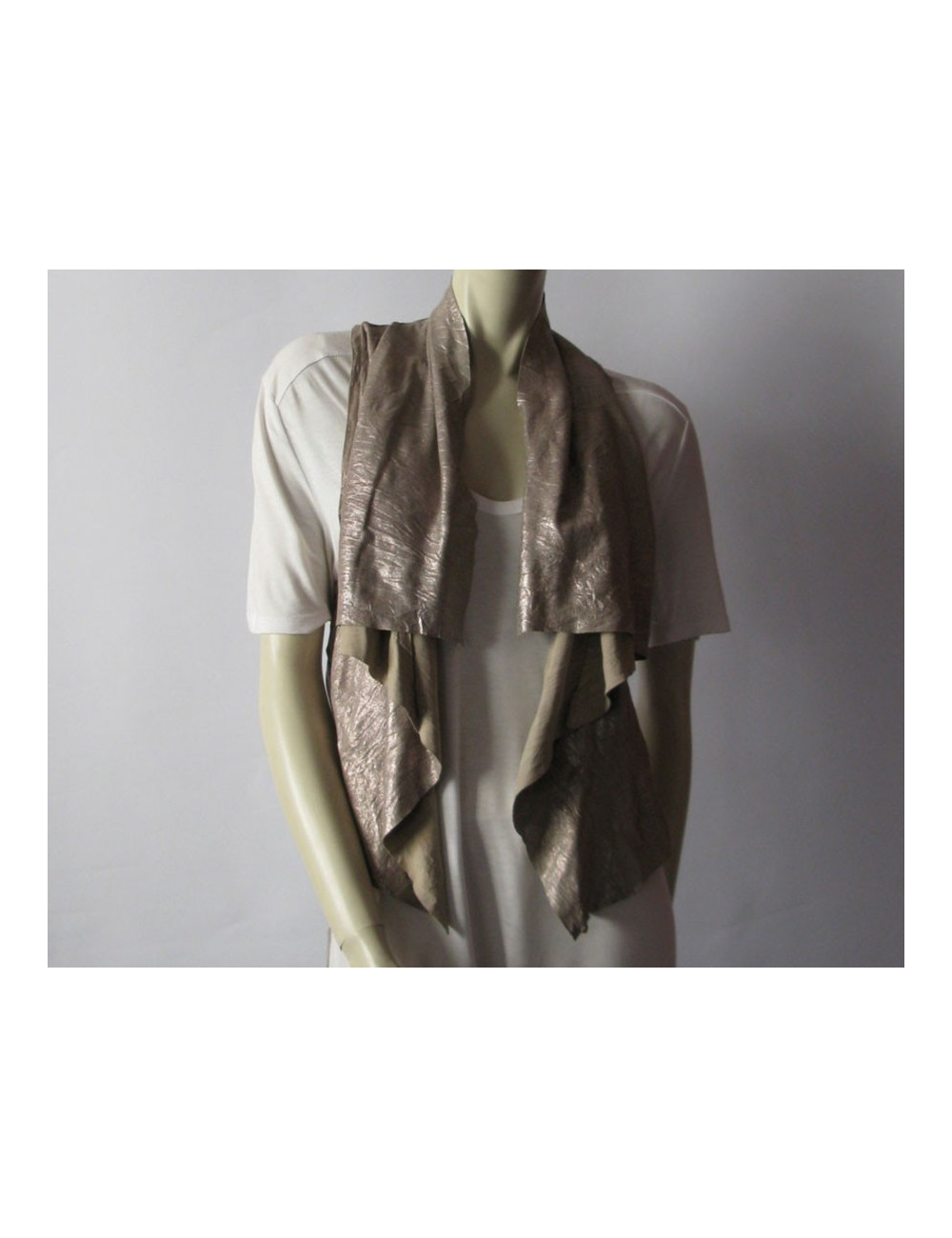 veste DROME ss manches beige nacré TM