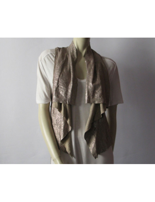 veste DROME ss manches beige nacré TM