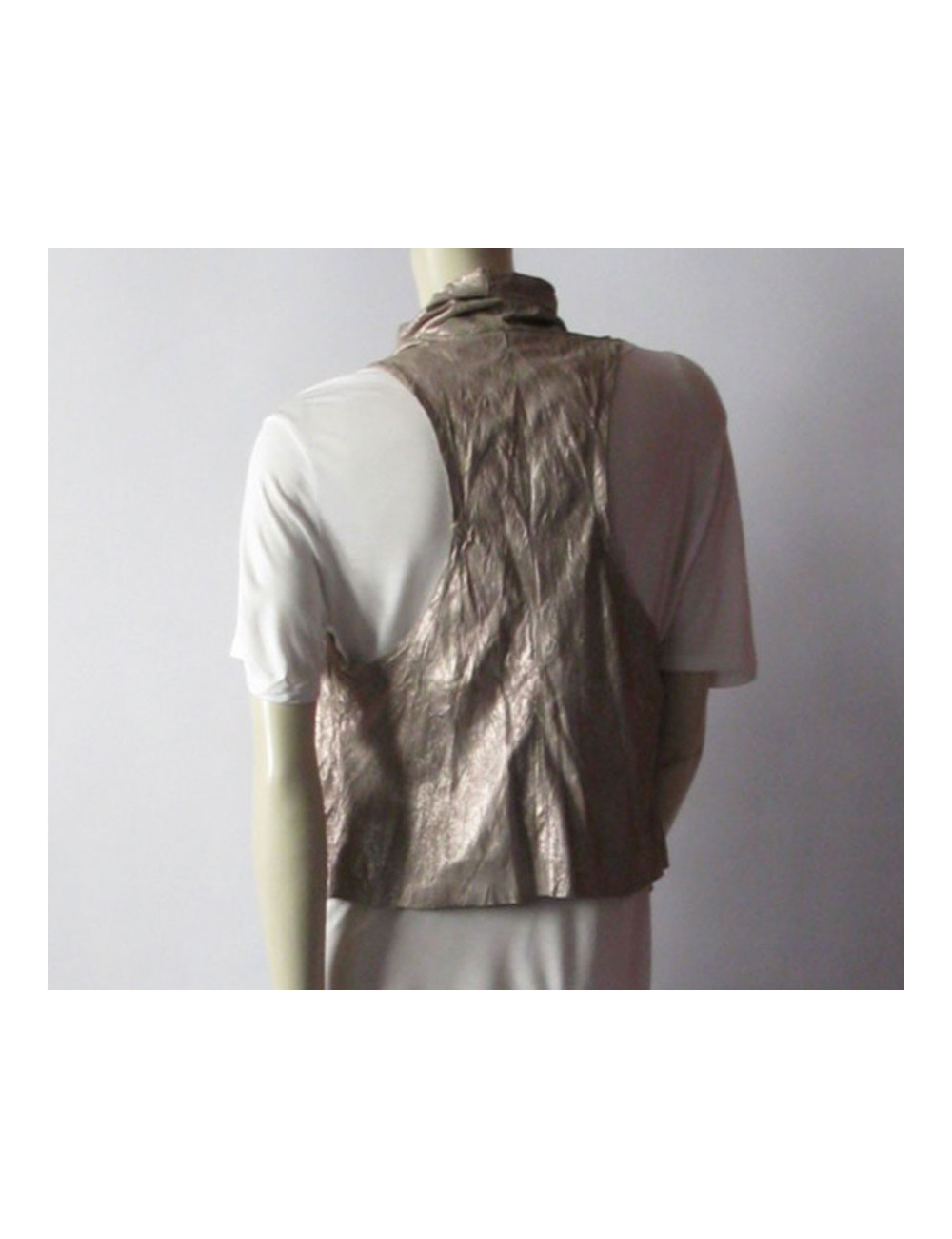 veste DROME ss manches beige nacré TM