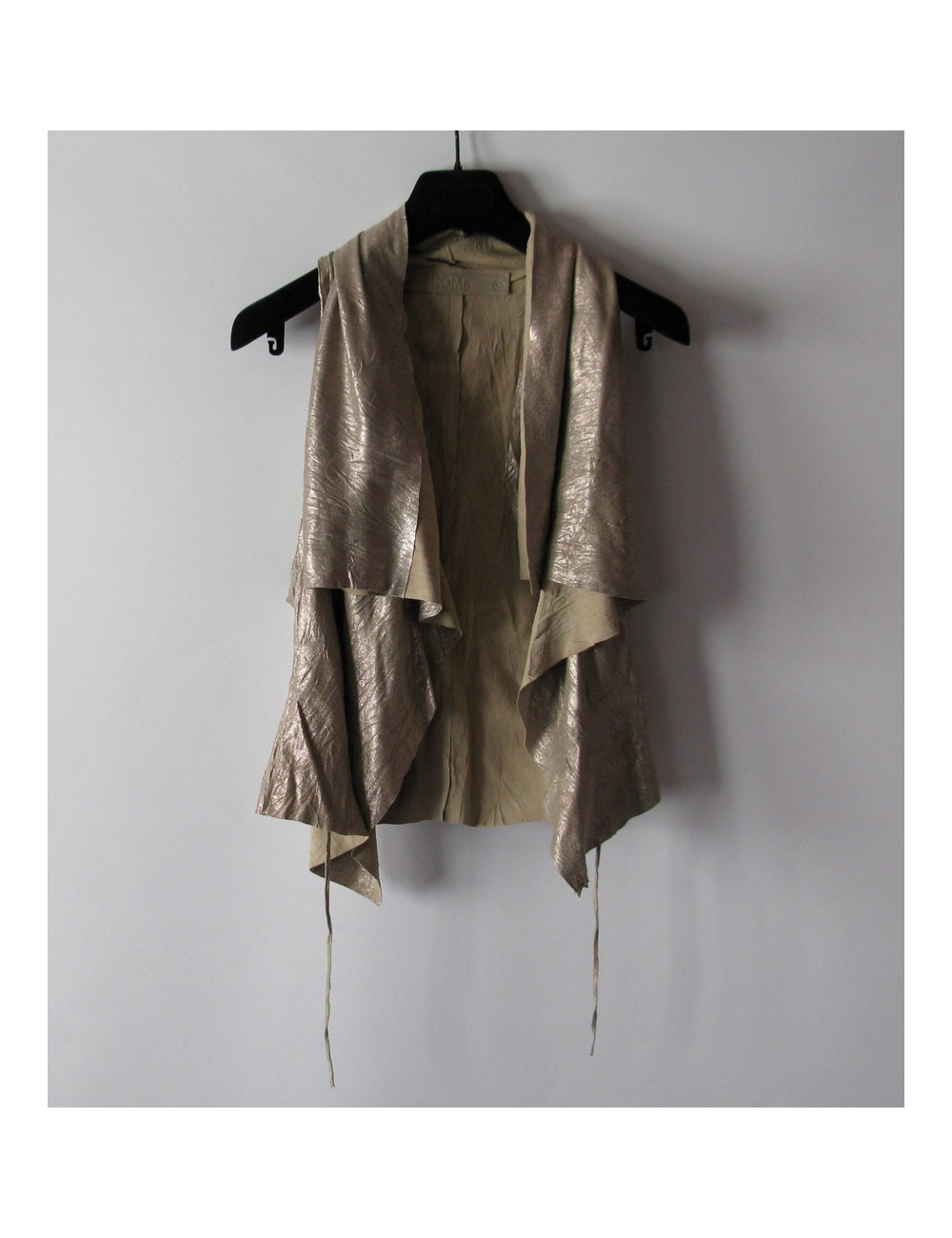 veste DROME ss manches beige nacré TM