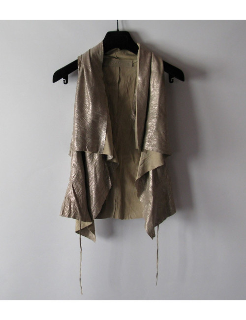 veste DROME ss manches beige nacré TM