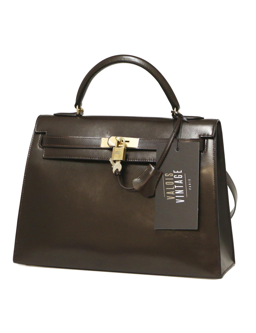 Kelly 32 HERMES box marron