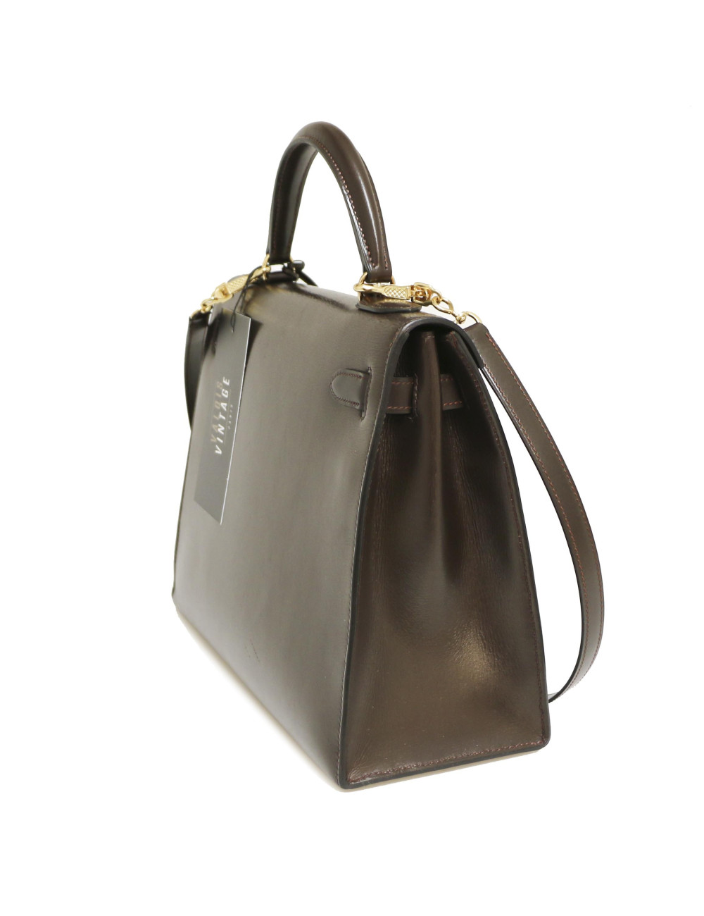 Kelly 32 HERMES box marron