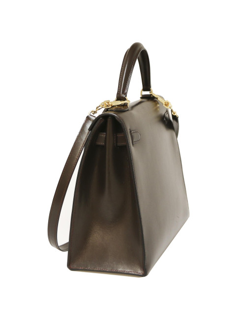 Kelly 32 HERMES box marron