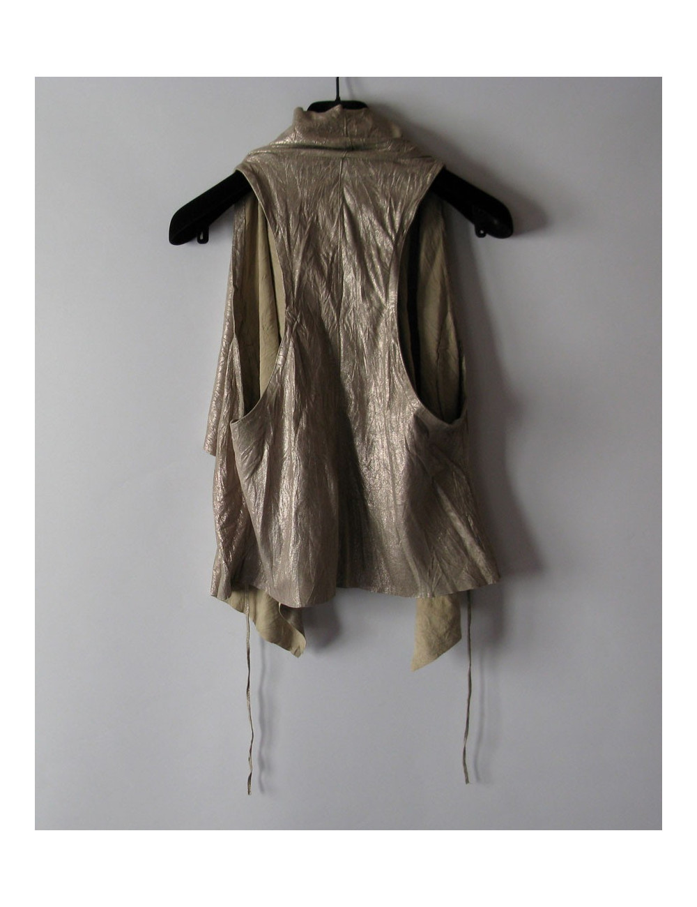 veste DROME ss manches beige nacré TM