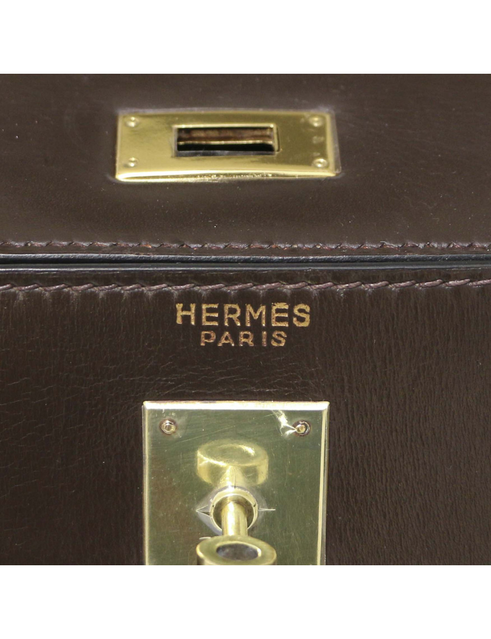Kelly 32 HERMES box marron